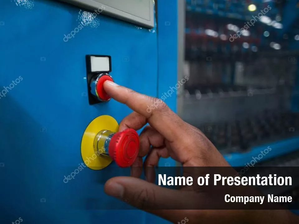 Hand Pressing Red Start Button