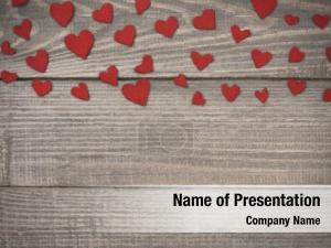 Paper Hearts for Valentines Day PowerPoint Template