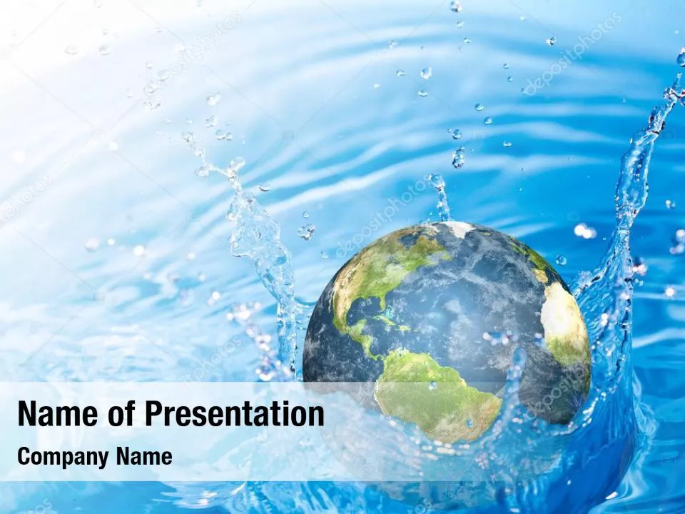 Earth in Water Splash