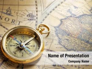 Antique Brass Compass PowerPoint Templates - Antique Brass Compass ...