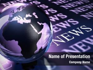 Made world sphere glass word PowerPoint Template