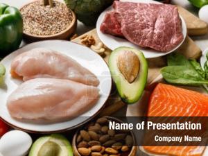 Salmon, fresh raw meat chicken