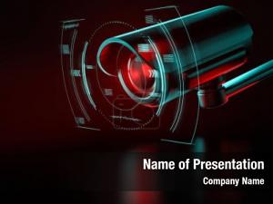 Camera security surveillance interface hud PowerPoint Template