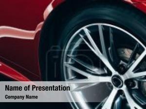 New panoramic shot shiny red PowerPoint Template