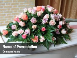 Covered white casket floral arrangements