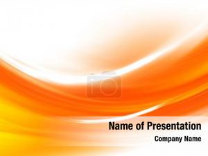 Orange Waves Abstract PowerPoint Template