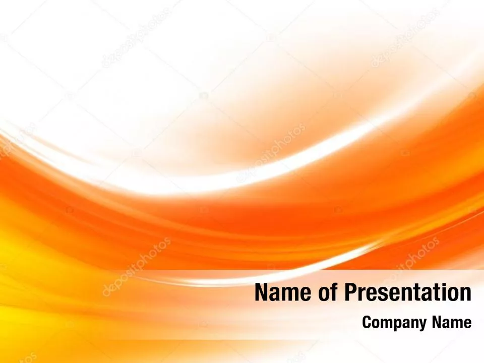 Orange Waves Abstract