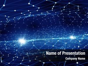 Virtual Technology Space Abstract PowerPoint Template