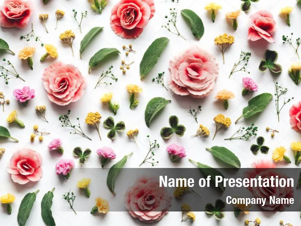 Colored Flowers in Flat Design