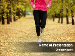 Legs Of Jogging Woman PowerPoint Template