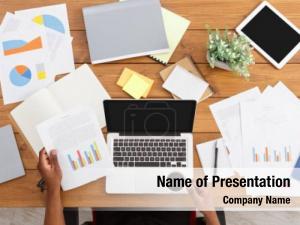 Office Workspace Top View PowerPoint Template