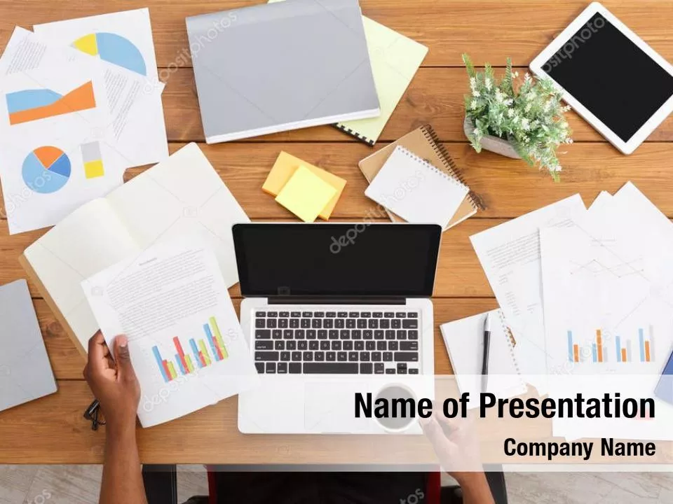 Office Workspace Top View