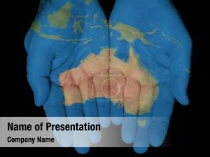 Australia on Earth PowerPoint Template