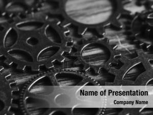 Black Gears PowerPoint Template