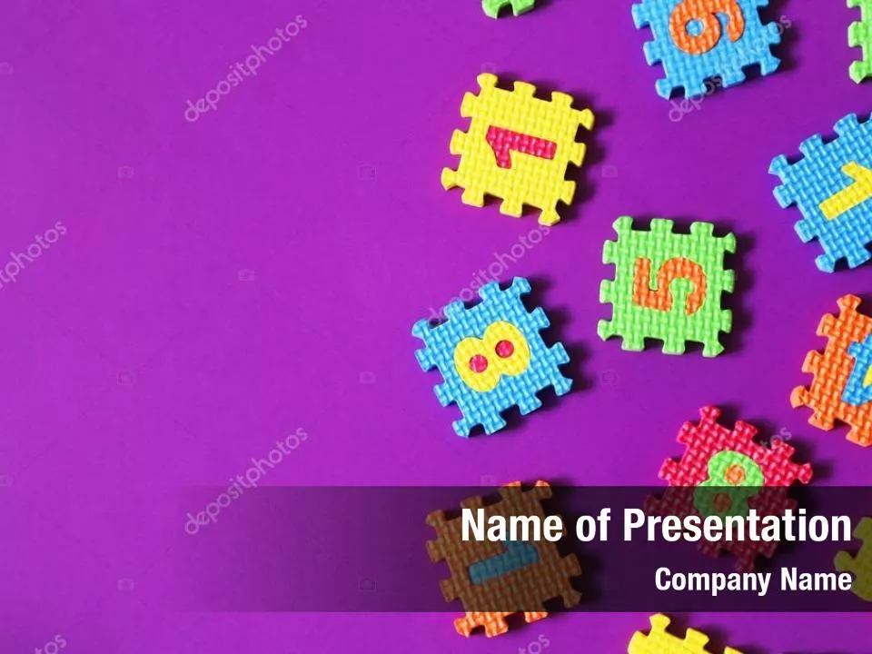 Jigsaw Puzzle Piece with Numbers