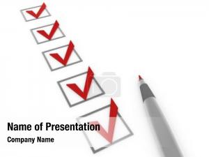 Gray Box Check Abstract PowerPoint Template