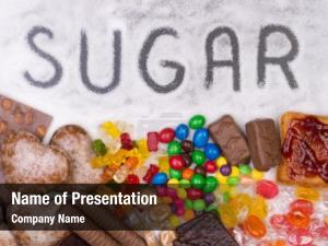 Sugar food containing   PowerPoint Template