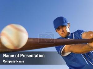 Baseball Bat Hit PowerPoint Template