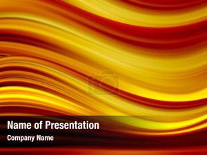 Orange Flowing Waves PowerPoint Template