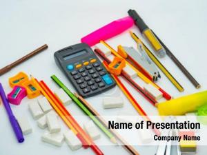 Pencils and Rulers PowerPoint Template