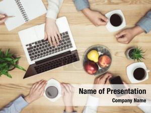 Office Meeting Top View PowerPoint Template