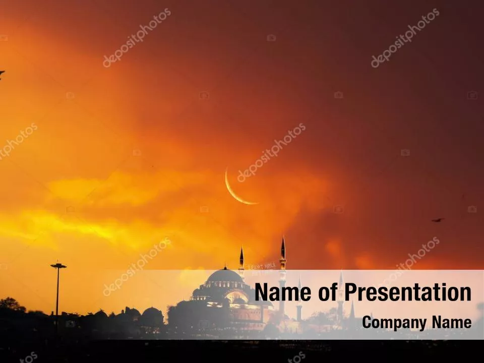 Silhouette Of Mosque On The Sunset