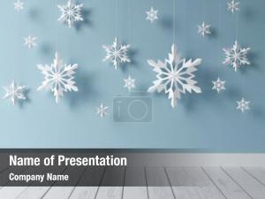 Snowflake Frame PowerPoint Template