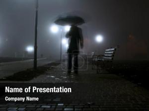 Umbrella Man PowerPoint Template