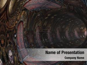 Abstract Tunnel Turn PowerPoint Template