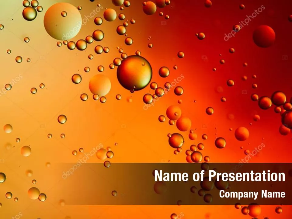 Orange Water Bubbles