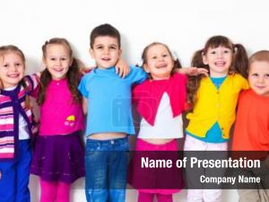 Diverse Preschool Children PowerPoint Template