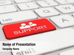 Support Button PowerPoint Template