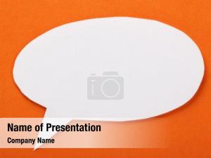 Speech Bubble on Orange Background PowerPoint Template