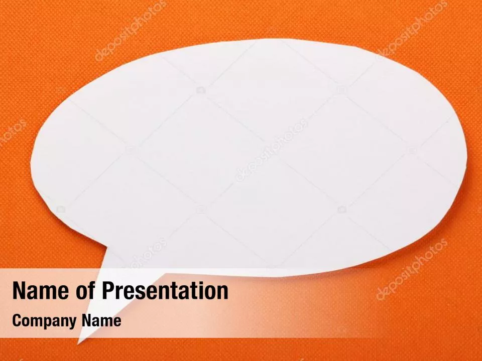 Speech Bubble on Orange Background