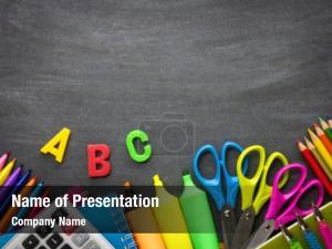 Back to School Supplies PowerPoint Template