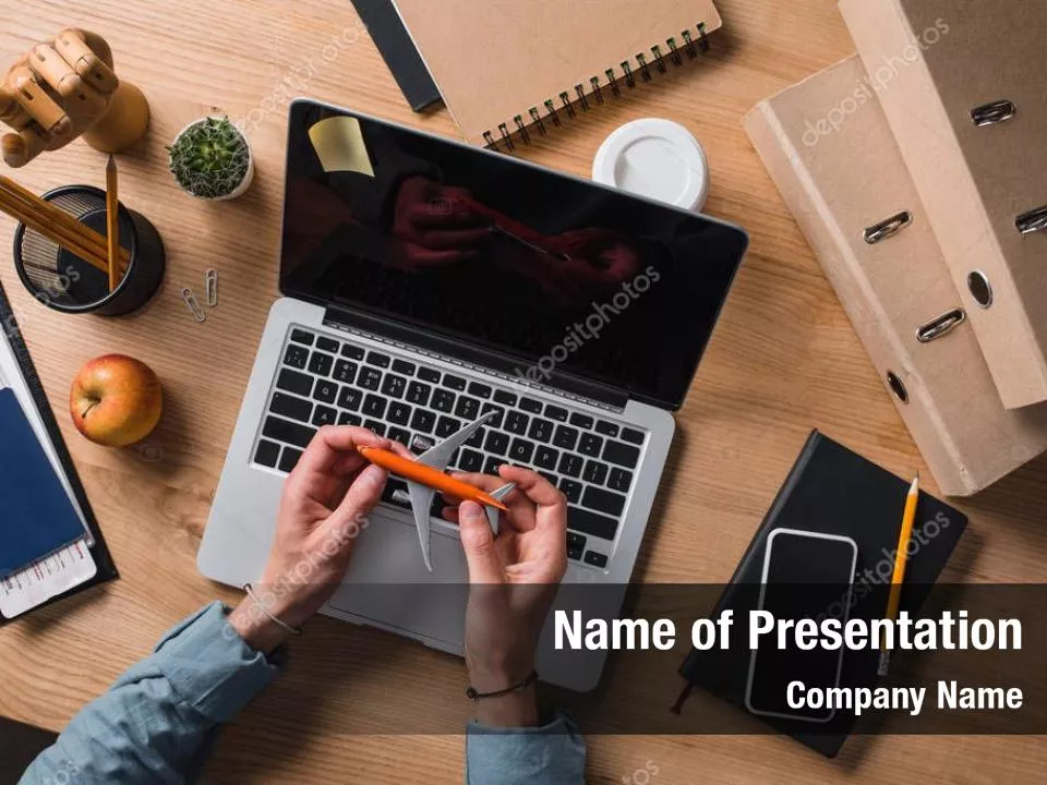 Business People Working at Desk Top View