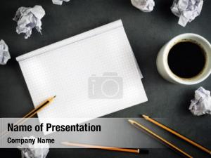 Notepad with Crumpled Pages PowerPoint Template
