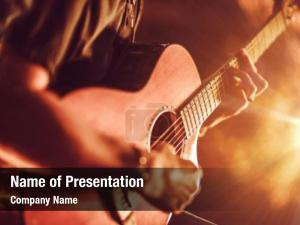 Playing acoustic guitar   PowerPoint Template