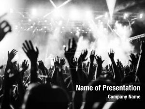 Cheering Crowd PowerPoint Template