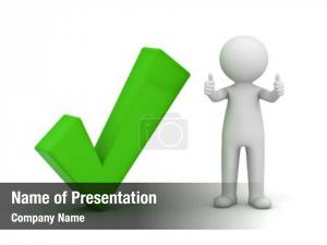 3D Person and Green Check Mark