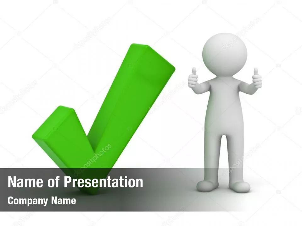 3D Person and Green Check Mark