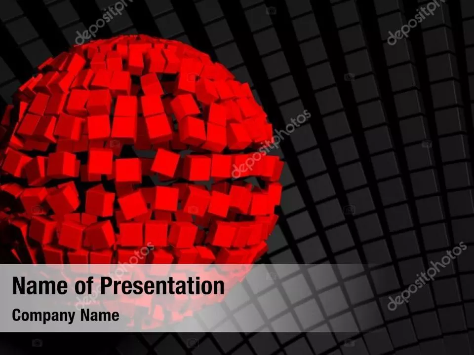 Red Sphere On A Black Background