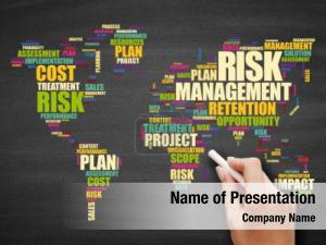 World Map in Word Cloud PowerPoint Template