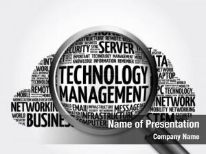 Technology Management Word Cloud PowerPoint Template