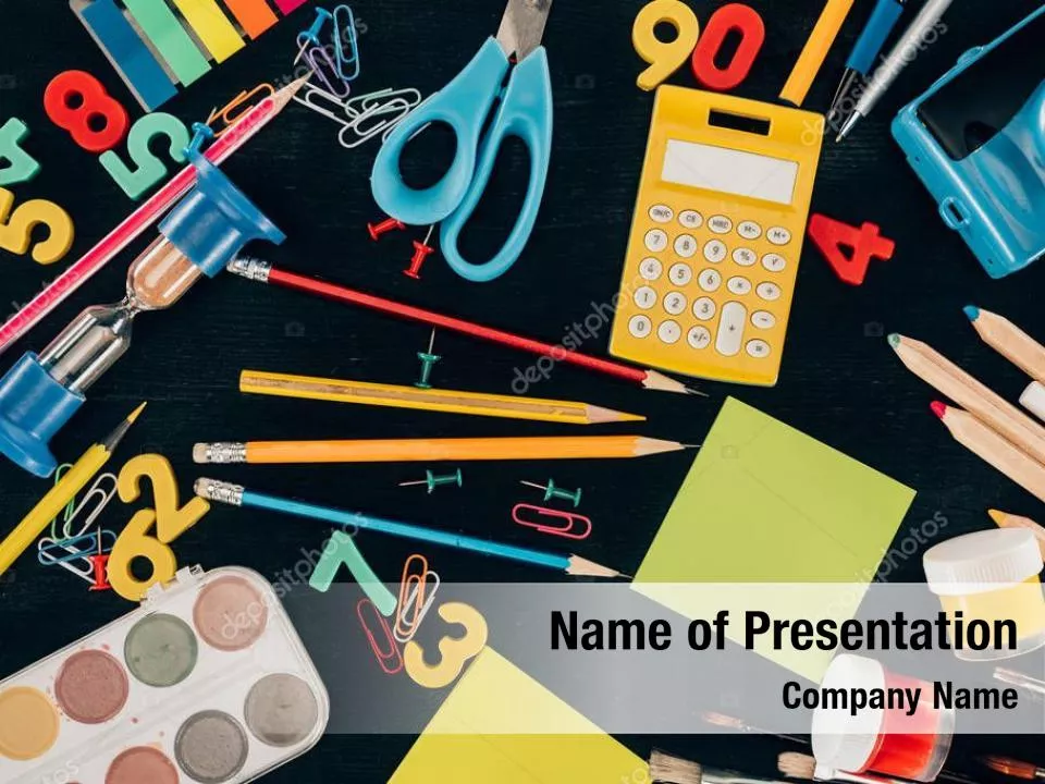 School Background with School Supplies