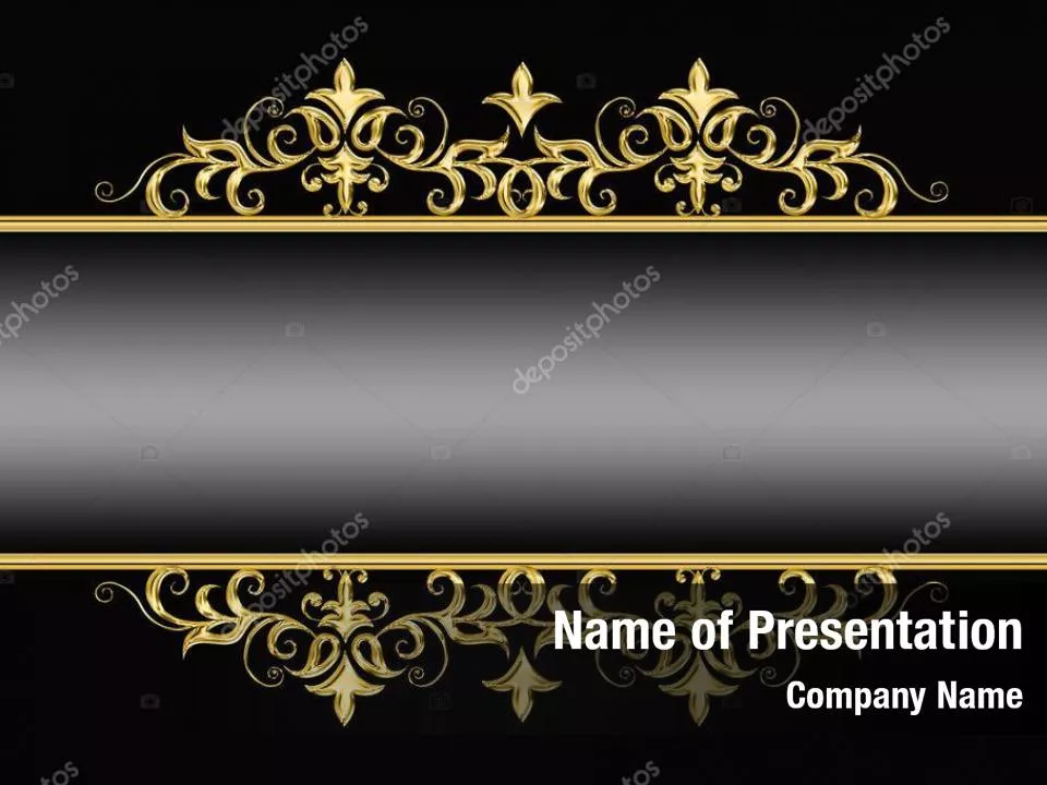 Gold Border Floral Pattern