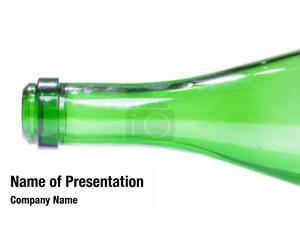 Wine empty green sparkling wine PowerPoint Template