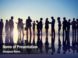Business People Standing PowerPoint Template