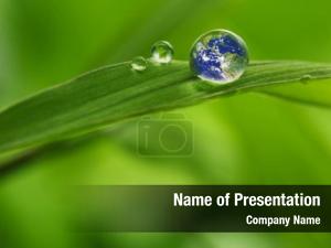 Planet Earth Dew Drop PowerPoint Template