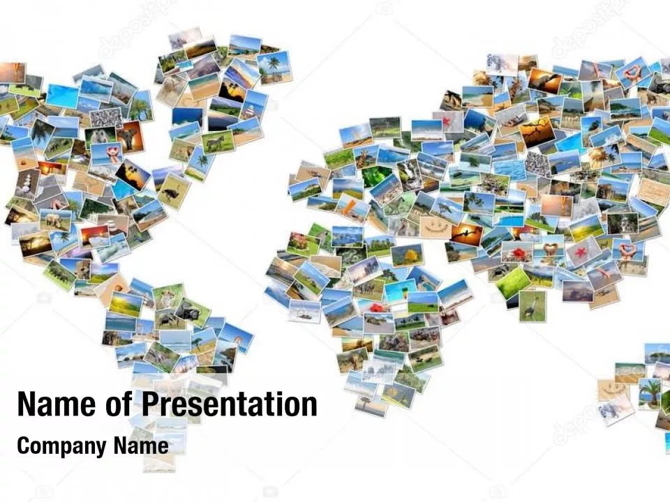 Photos Placed as World Map Shape